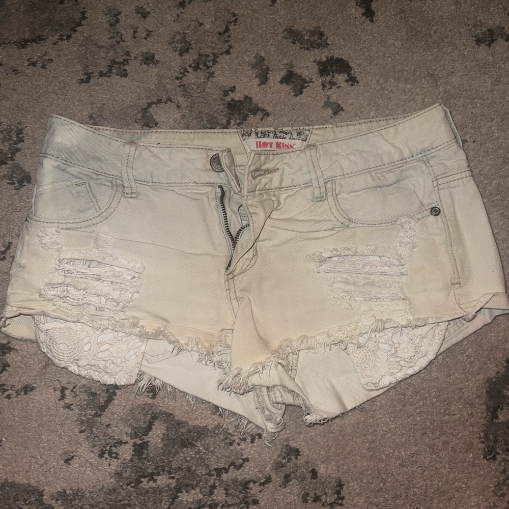 Light denim shorts